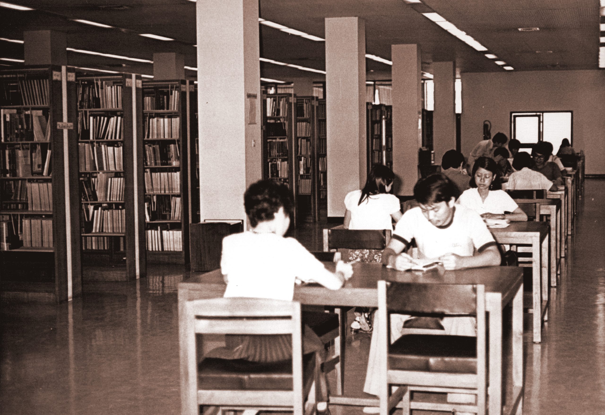 Building 1 : Library at the beginning of the Institute